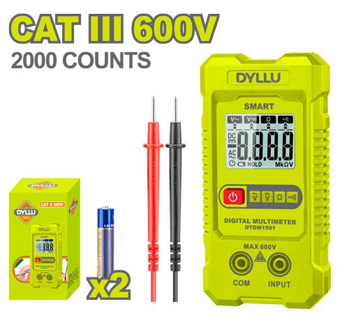 DYLLU DTDM1501 CAT600V 2000 COUNTS Digital multimeter