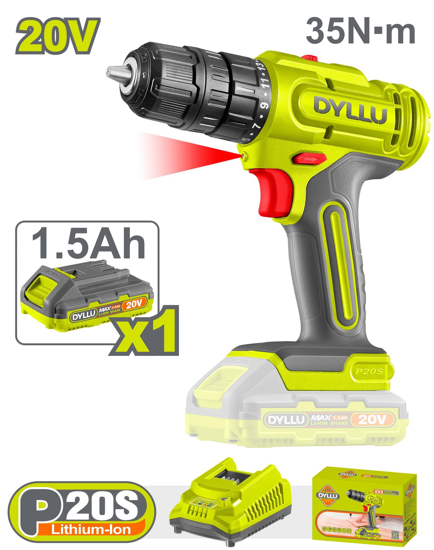 DYLLU DTCDP511 Cordless drill (35N.m)